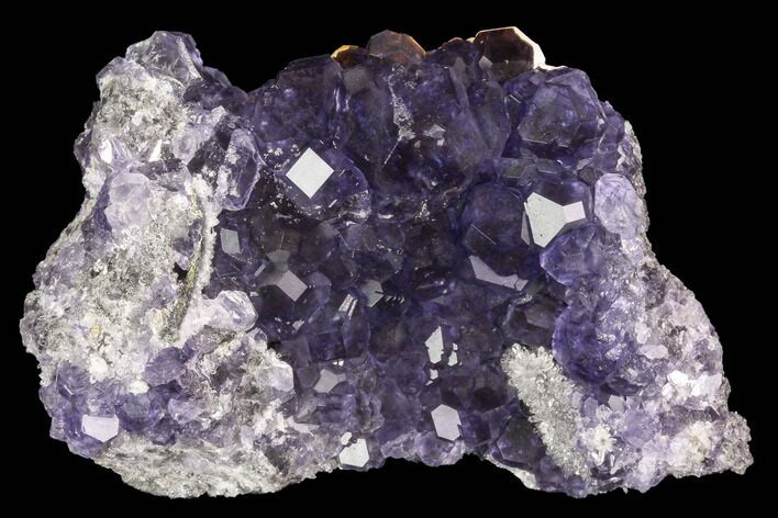 Purple Fluorite Crystals with Quartz - China #94930